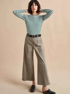 La Ligne Striped Meredith Tee Cream/Hunter Store