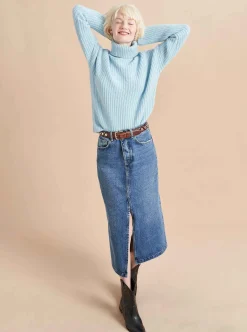 La Ligne Toujours Turtleneck Periwinkle Clearance