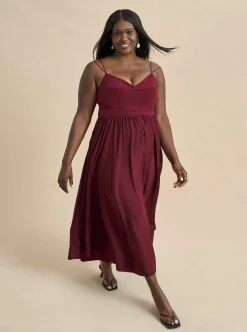La Ligne Tracy Dress Burgundy Shop