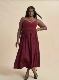 La Ligne Tracy Dress Burgundy Shop