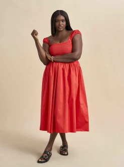 La Ligne Vivian Dress Poppy Hot