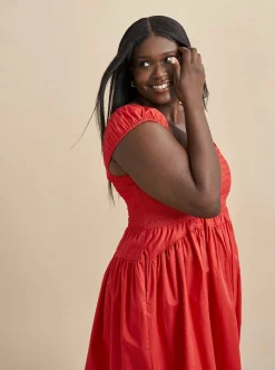 La Ligne Vivian Dress Poppy Hot
