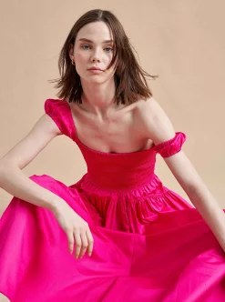La Ligne Vivian Dress Hot Pink Store