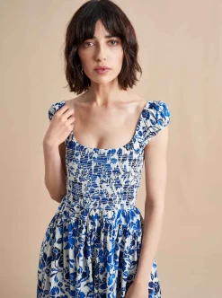 La Ligne Vivian Dress Cobalt/Floral Fashion