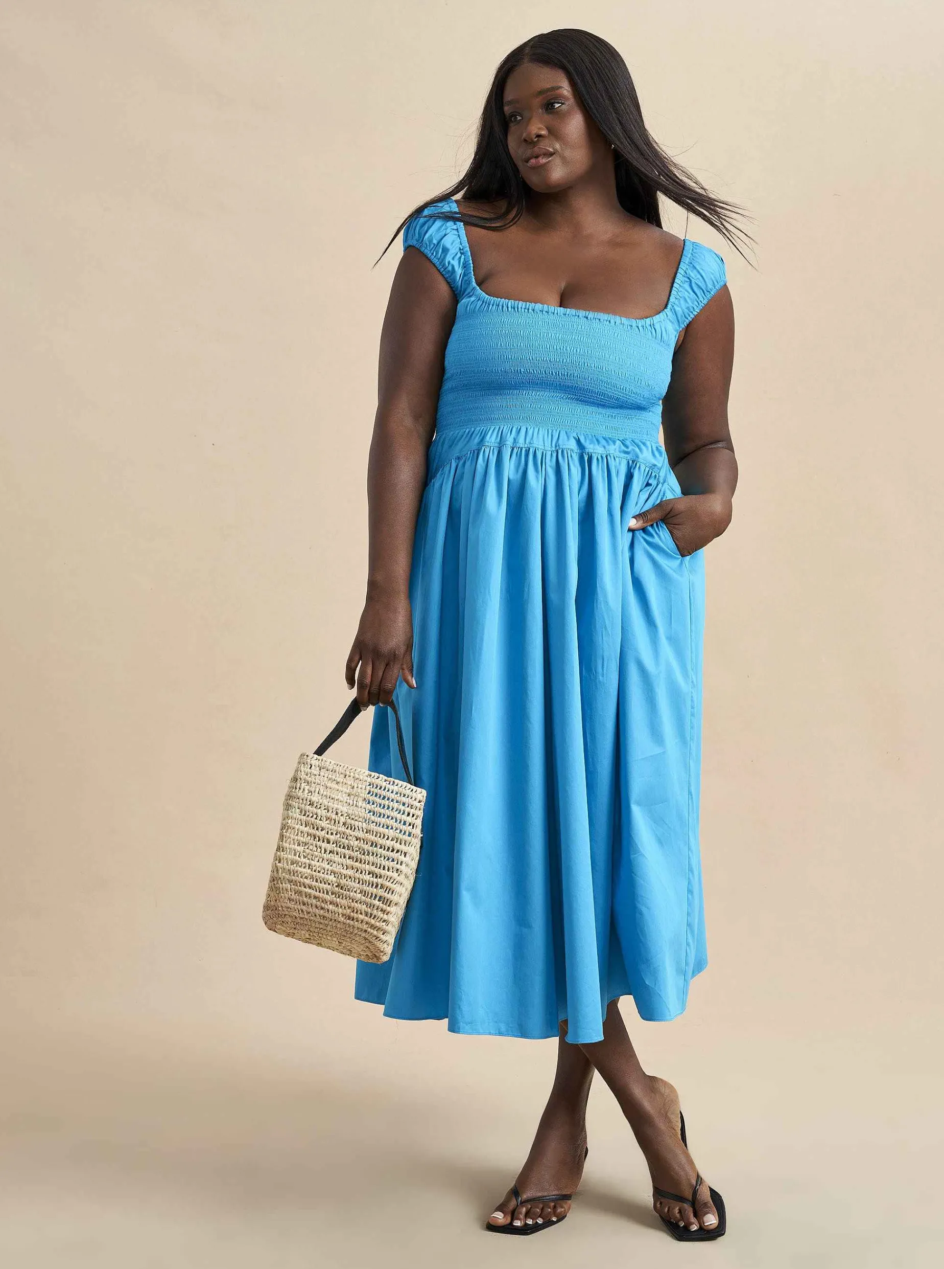 La Ligne Vivian Dress Cerulean Best